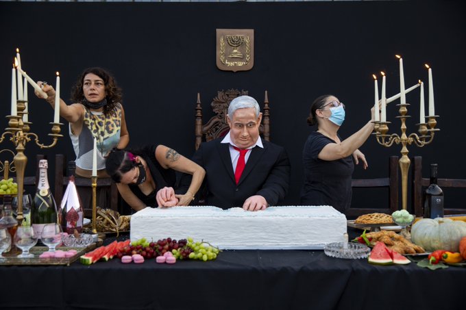 Benjamin Netanyahu, SINGUR la ‘ultima cină a democrației’ în Tel Aviv