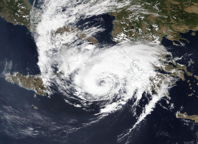 Un uragan rar face ravagii în paradisul insulelor elene – VIDEO