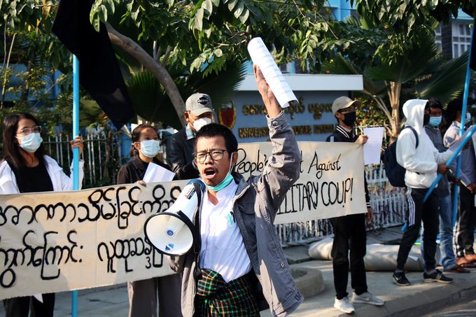 O nouă serie de manifestații pro-democraţie în Myanmar; cinci protestatari au fost uciși