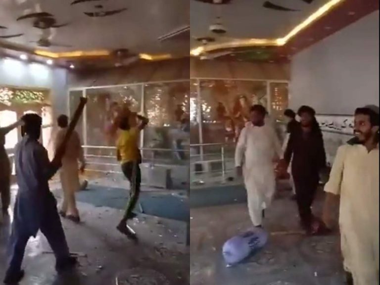 Musulmanii din Pakistan au vandalizat un templu hindus – VIDEO