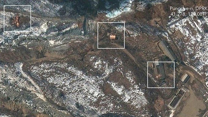 Coreea de Nord construieşte de zor la poligonul de teste nucleare. Se vede totul din satelit!
