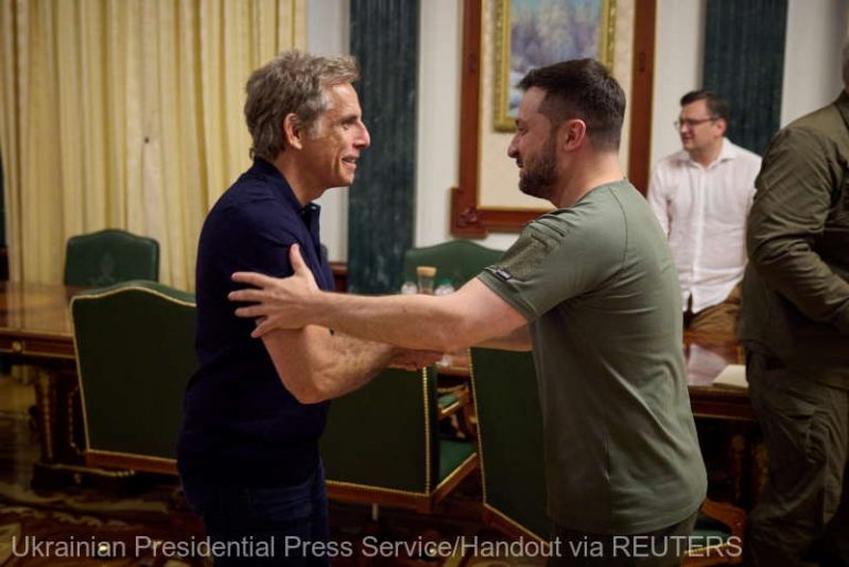 Ca de la actor la actor! Ben Stiller, copleşit de emoţii în faţa lui Volodimir Zelenski (VIDEO): ‘Sunteţi eroul meu’