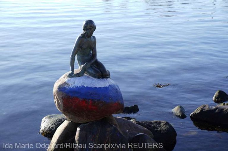 Statuia Micii Sirene din Copenhaga a fost VANDALIZATĂ