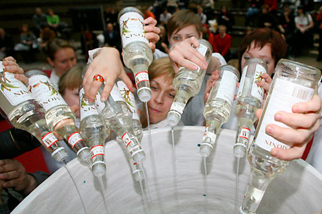 Consumul de alcool în Rusia a scăzut cu 80%