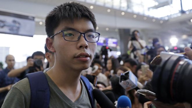 Hong Kong: Miltantul prodemocraţie, Joshua Wong, ELIBERAT pe cauţiune