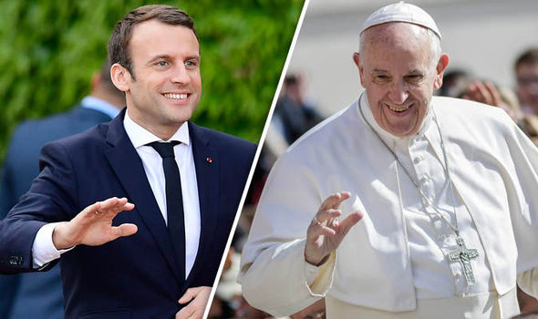 Macron se întâlneşte pentru prima dată cu Papa Francisc