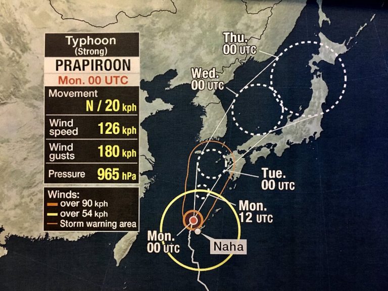 Taifunul Prapiroon a făcut ravagii în Japonia. Un om a murit şi alţi 20 au fost răniţi