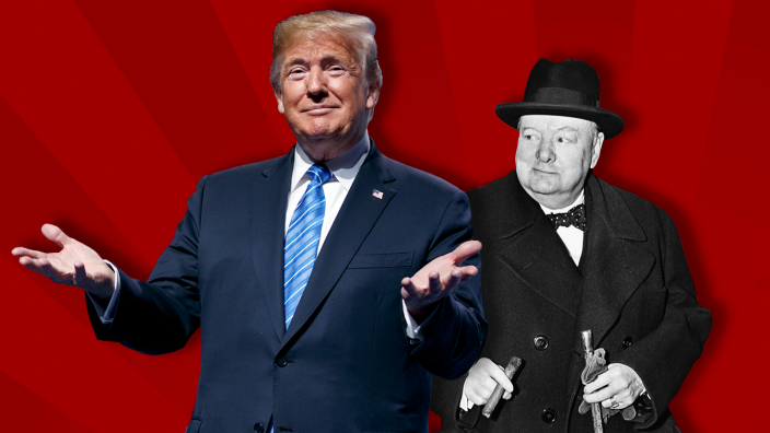 Donald Trump se compară cu Winston Churchill