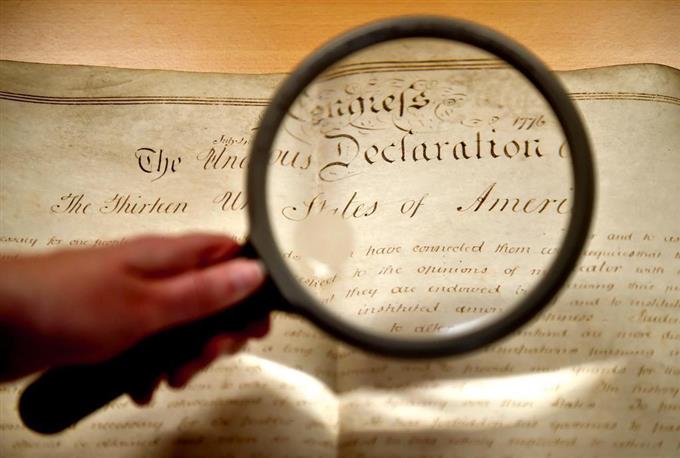 Copia Declaraţiei de Indepenţă a SUA a fost găsită într-un orăşel din Anglia