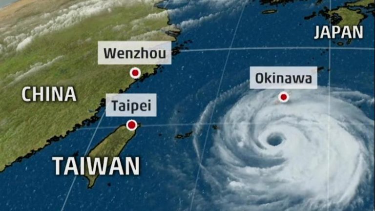 Taifunul Maria paralizează Taiwanul: Școlile au fost închise și zeci de zboruri anulate