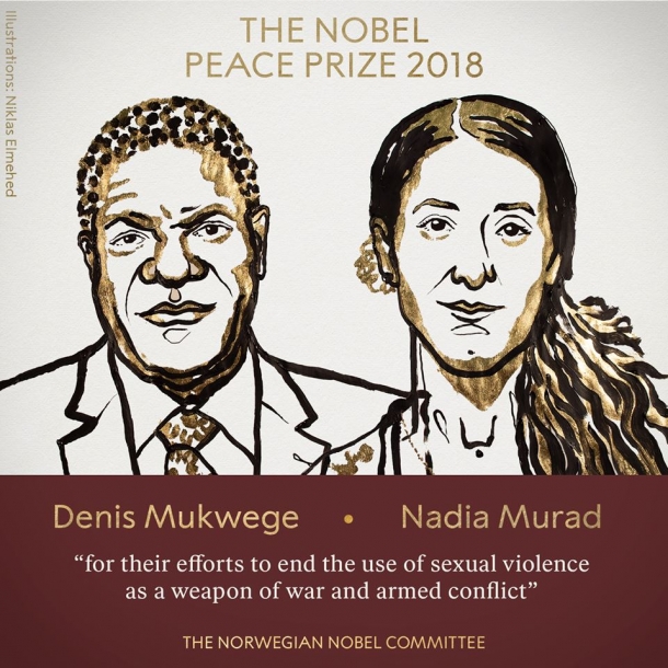 Denis Mukwege şi Nadia Murad au câştigat premiul Nobel pentru Pace
