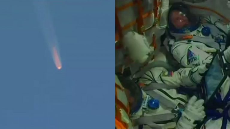 Aterizare de urgenţă a capsulei Soyuz, care ducea doi cosmonauţi pe Stația Spațială Internațională – VIDEO