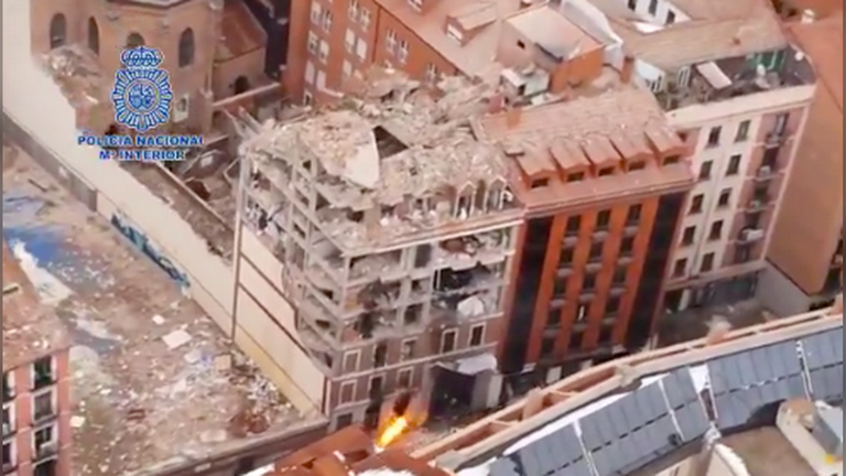 Şase oameni au pierit în explozia din Madrid – VIDEO