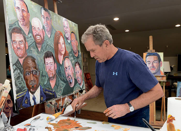 Tablourile pictate de George W. Bush sunt expuse la Washington