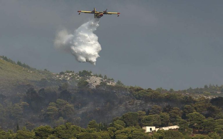 Focul face prăpăd în apropiere de staţiunea Nea Makri din Grecia