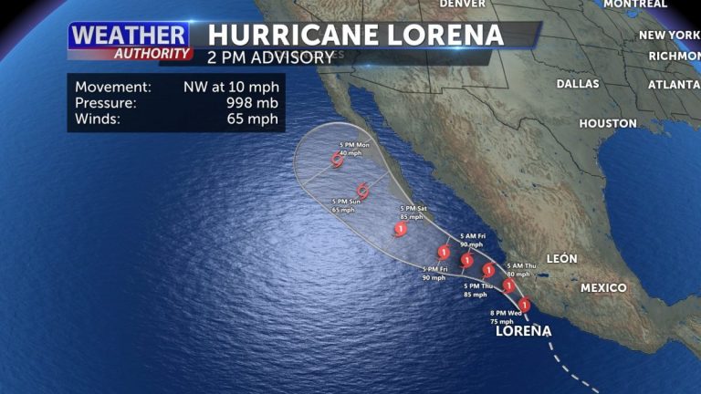 Uraganul Lorena crește în intensitate și se îndreaptă spre California
