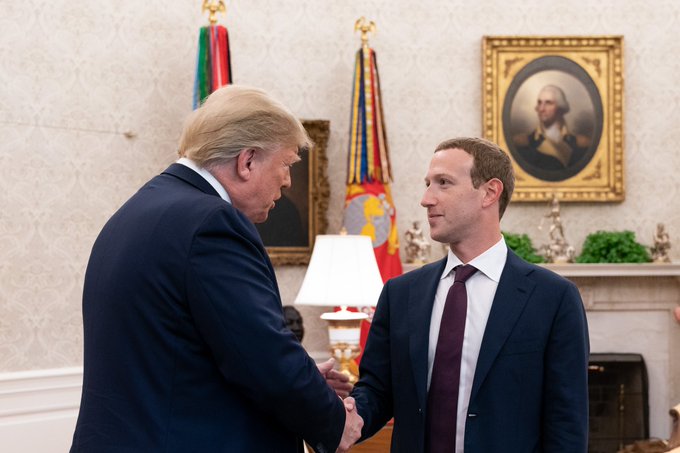 Trump l-a primit la Casa Albă pe Mark Zuckerberg