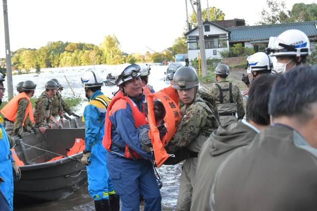 Prăpăd în Japonia! Taifunul Hagibis a luat cu totul sacii radioctivi de la Fukushima