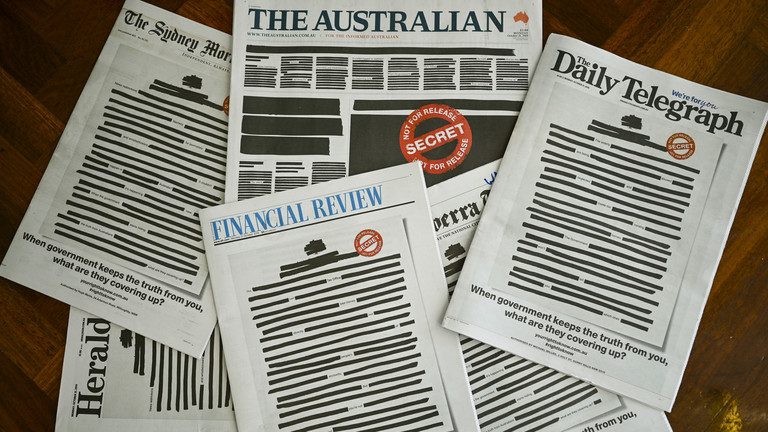 Presa australiană protestează împotriva cenzurii
