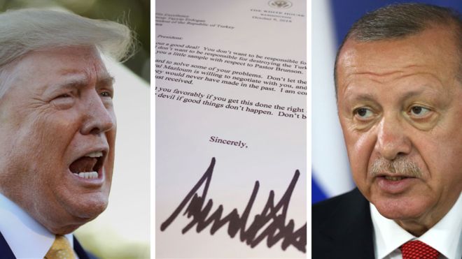 Erdogan i-a dat înapoi lui Trump ‘scrisoarea buclucașă’