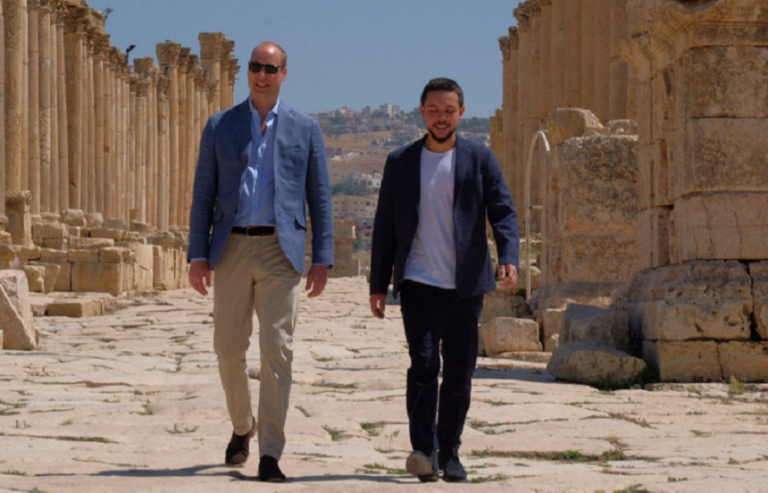 Prinţul William a vizitat templul roman din Jerash
