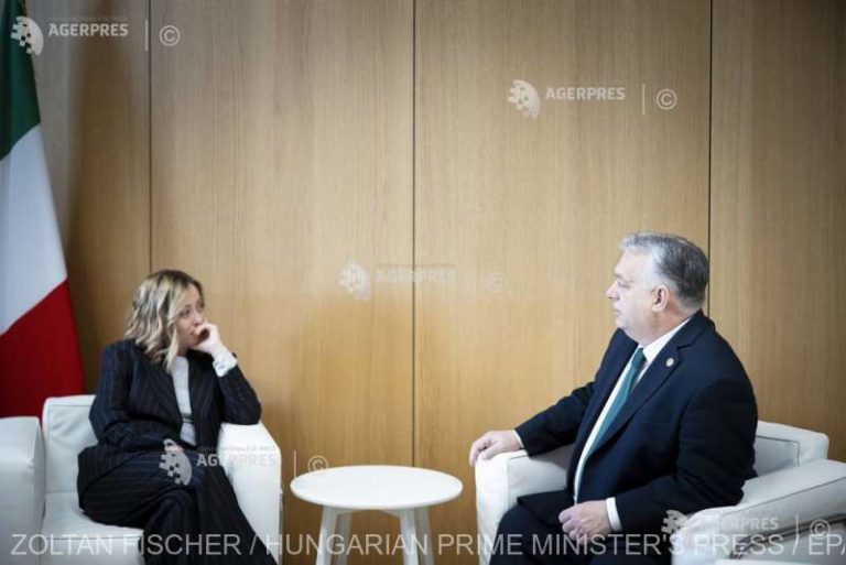 Giorgia Meloni şi Viktor Orban au avut o întrevedere înaintea summitului extraordinar al UE