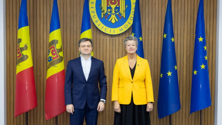 Dorin Recean s-a întâlnit cu Ylva Johansson la Chișinău