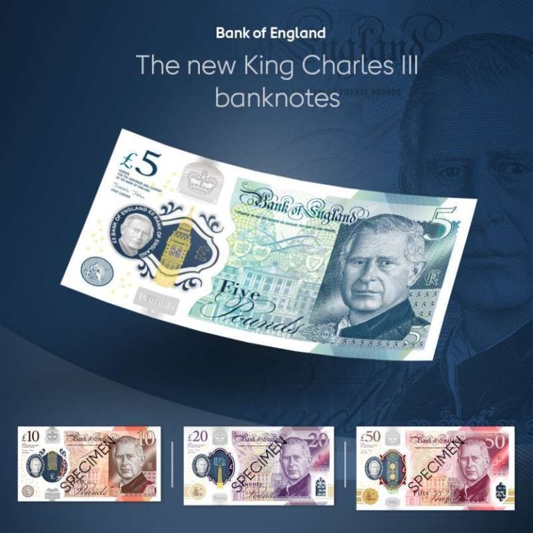 Poza lui Charles al III-lea va fi pusă pe bancnotele din UK