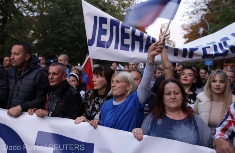 Protest masiv la Banja Luka împotriva rezultatelor alegerilor
