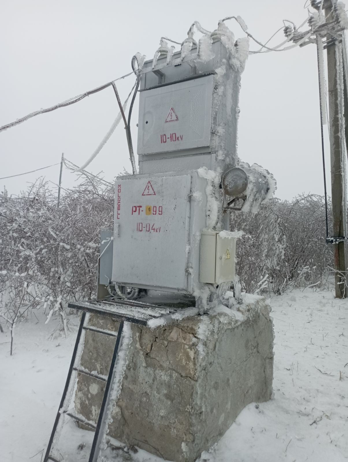 FOTO Situație complicată la nord. Depunerile de chiciură continuă să afecteze rețelele electrice de distribuție 3 chiciura 4
