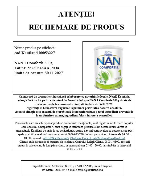 rechemare produs NAN