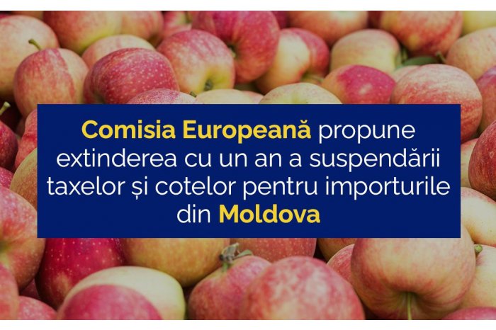 Comisia Europeană propune prelungirea cu încă un an a suspendării taxelor vamale pentru importurile din R. Moldova