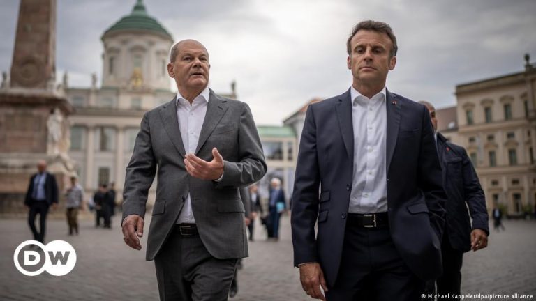 Cancelarul Scholz l-a plimbat pe Macron prin Potsdam – VIDEO
