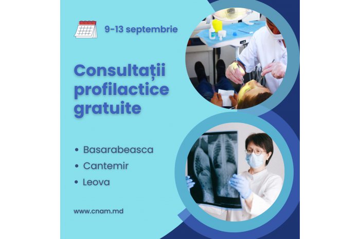 Oamenii din Basarabeasca, Cantemir și Leova vor beneficia de consultații medicale gratuite