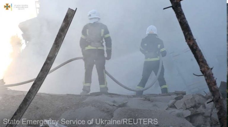 Ucraina acuză Rusia că a lovit un hambar de grâne în Odesa, nu un depozit de muniţie, aşa cum susţine Moscova