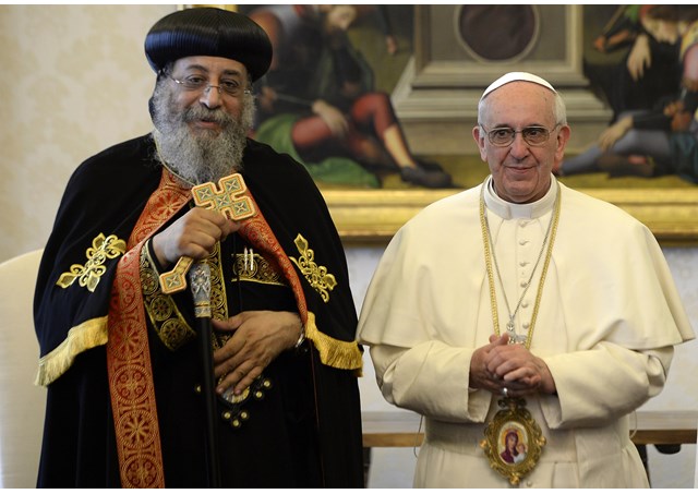 Papa Francisc l-a primit pe Tawadros al II-lea, Papă şi Patriarh al Bisericii Copte
