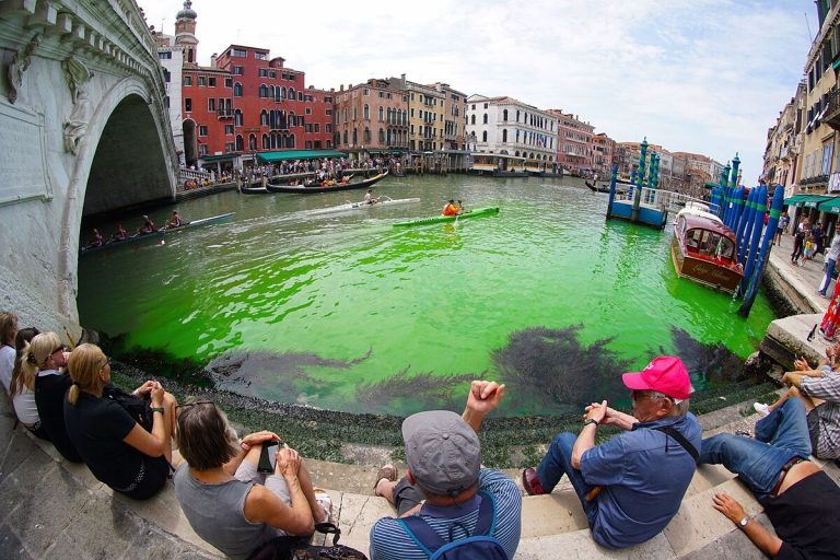 S-a aflat ce a provocat înverzirea celebrului Canal Grande din Veneţia