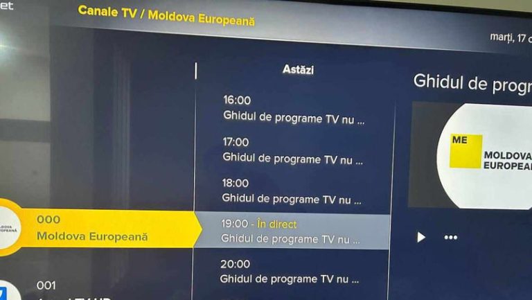 ‘Moldova Europeană’, un nou post TV în grila de programe