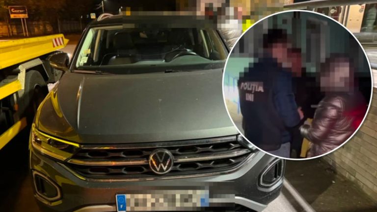 O maşină furată din Franţa a fost găsită pe strazile Moldovei