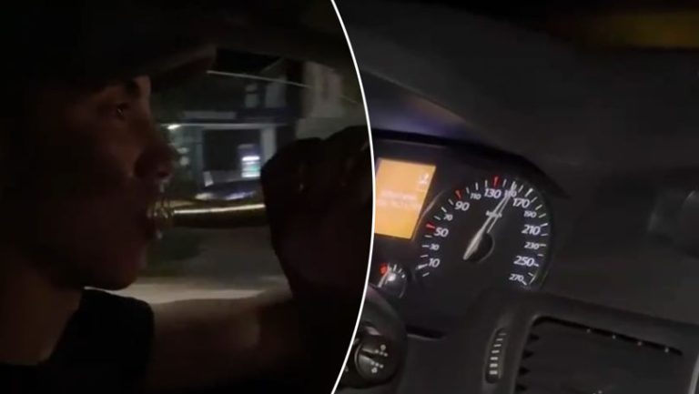 Un şofer din Orhei se laudă pe internet: Conduce cu 150 km/h şi ţine o bere în mână!
