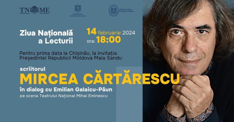 Mircea Cărtărescu, invitat la Ziua Națională a Lecturii, pe 14 februarie în Moldova