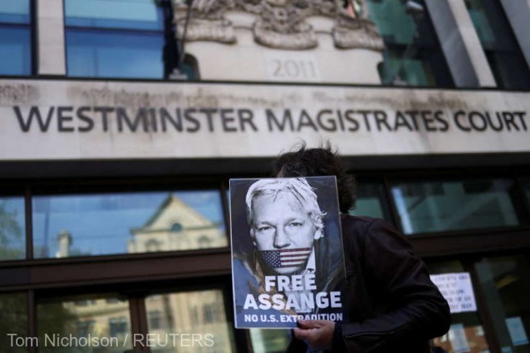 Manifestație la Londra împotriva extrădării lui Julian Assange în SUA