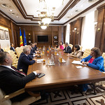 Igor Grosu a discutat cu un grup de senatori români