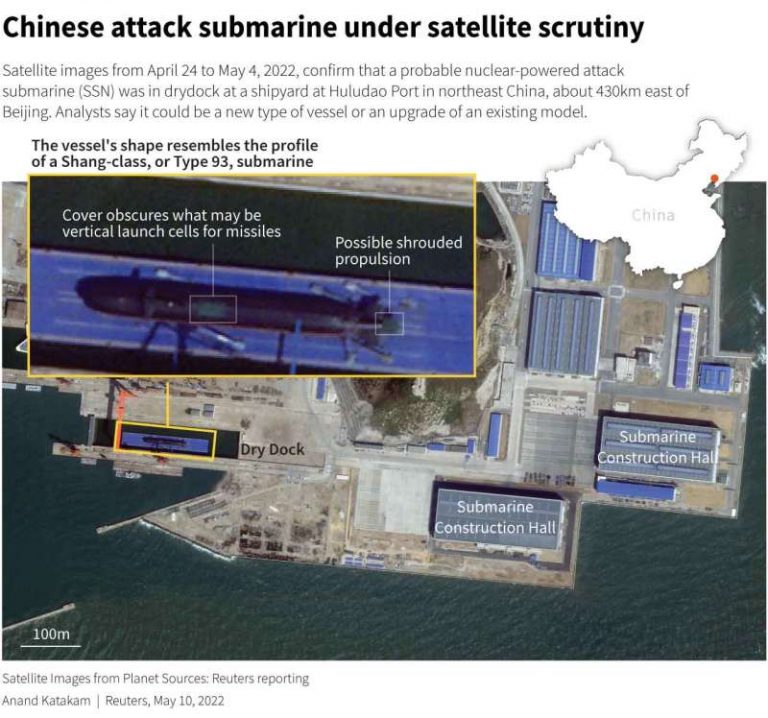 China şi-a făcut un nou submarin de atac! Totul se vede din satelit