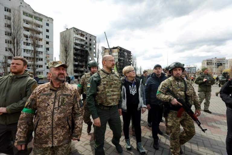Şefa guvernului lituanian a vizitat un oraş din Ucraina, distrus de bombardamentele ruse