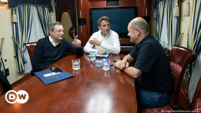 Macron, Scholz şi Draghi, în drum spre Kiev cu trenul