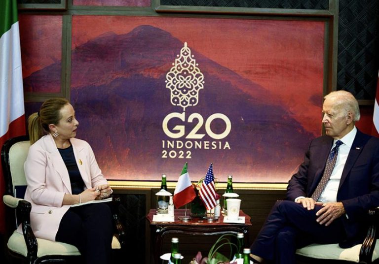 Meloni, întâlnire bilaterală cu Biden: Drumul Mătăsii și gazele, principalele teme de discuție pentru unica femeie premier de la summitul G20