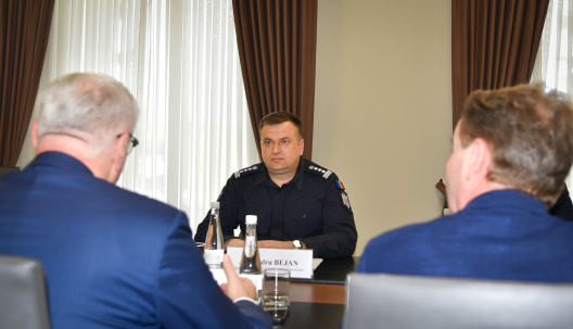 Întâlnire de lucru a șefului IGP, Alexandru Bejan, cu șeful Misiunii EUBAM în Moldova și Ucraina