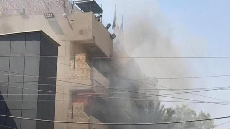Incendiu la Ambasada României de la Bagdad