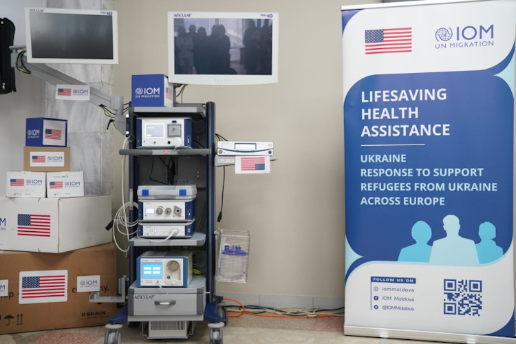 Spitalul clinic din Bălți a fost dotat cu echipament medical în cadrul unui proiect OIM
